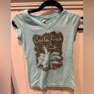 AMAZING RIDE Extra Small Adult Green Short Sleeve Tee Shirt COSTA RICA